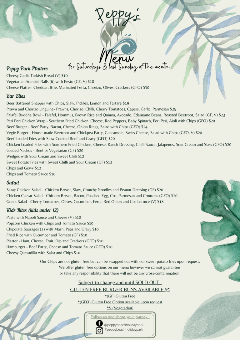 Bar & Restaurant Peppermint Grove Beach Holiday Park