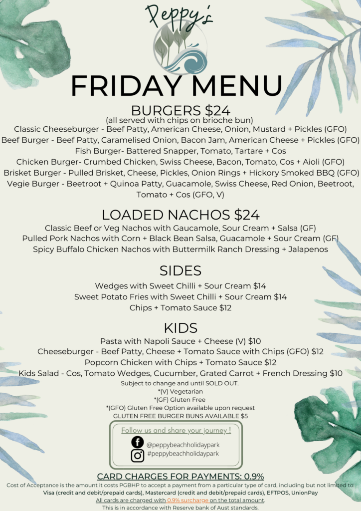 Bar & Restaurant Peppermint Grove Beach Holiday Park