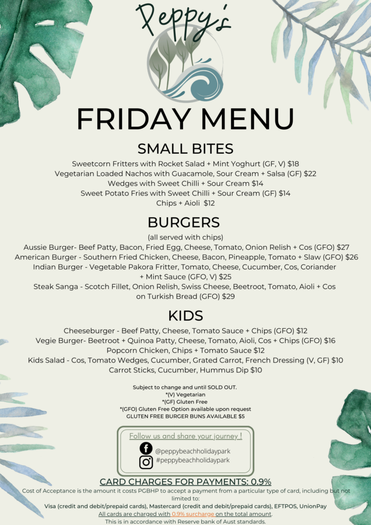 Bar & Restaurant Peppermint Grove Beach Holiday Park